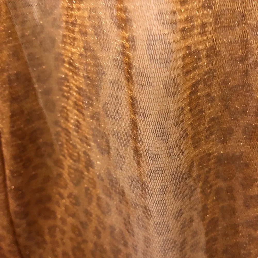 Sheer shimmery leopard print scarf